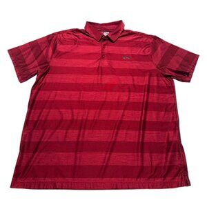 Under Armour Striped Polo Red Size 2XL